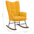  Rocking Chair with a Stool Mustard Yellow Velvet A949-328157
