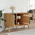 Sideboard OLDEN Brown 44.9"x16.9"x28.9" Solid Wood Pine A949-358606