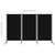  3-Panel Room Divider Black 102.4"x70.9" Fabric A949-320734