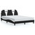  Bed Frame "Viana" without Mattress Black and White 53.9"x74.8" Faux Leather A949-3208132
