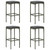  Bar Stools with Cushions 4 pcs Gray Poly Rattan A949-313447