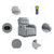  Massage Recliner Chair Light Gray Fabric A949-373474