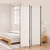  4-Panel Room Divider White 78.7"x86.6" Fabric A949-350198
