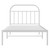  Metal Bed Frame without Mattress with Headboard White 39.4"x78.7 A949-353679