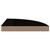  Floating Corner Shelves 2 pcs High Gloss Black 13.8"x13.8"x1.5" MDF A949-323911