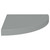  Floating Corner Shelves 4 pcs Gray 13.8"x13.8"x1.5" MDF A949-323924