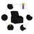  Massage Recliner Chair Black Fabric A949-3206893