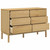  Chest of Drawers FLORO Wax Brown Solid Wood Pine A949-374011