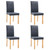  Dining Chairs 4 pcs Gray Faux Suede Leather A949-249213
