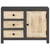  Sideboard Gray and White 29.5"x13.8"x21.7" Solid Mango Wood A949-374992