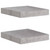  Floating Wall Shelves 2 pcs Concrete Gray 9.1"x9.3"x1.5" MDF A949-326589