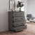  Sideboard HAMAR Light Gray 31.1"x15.7"x40.7" Solid Wood Pine A949-340427