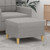  Footstool Light Gray 23.6"x19.7"x16.1" Fabric A949-349263