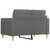  2-Seater Sofa Dark Gray 47.2" Fabric A949-359084