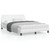  Bed Frame "Dover" White 53.9"x74.8" Faux Leather A949-373286