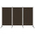  3-Panel Room Divider Brown 102.4"x70.9" Fabric A949-320732