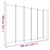 6-Panel Room Divider Black 118.1"x78.7" Fabric A949-350193