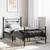  Metal Bed Frame without Mattress with Footboard Black 39.4"x78.7 A949-374352