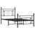  Metal Bed Frame without Mattress with Footboard Black 39.4"x78.7 A949-374352