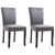  Dining Chairs 2 pcs Gray Faux Suede Leather A949-249292
