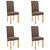  Dining Chairs 4 pcs Brown Fabric A949-249274