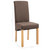  Dining Chairs 4 pcs Brown Fabric A949-249274