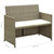  2 Seater Patio Sofa with Cushions Beige Poly Rattan A949-46396