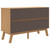  Sideboard OLDEN Gray and Brown 44.9"x16.9"x28.9" Solid Wood Pine A949-358598