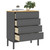  Chest of Drawers FLORO Gray Solid Wood Pine A949-374010