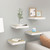  Floating Wall Shelves 4 pcs Oak and White 9.1"x9.3"x1.5" MDF A949-326569