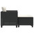  Patio Sofa 2-Seater with Stools Black Poly Rattan A949-365790