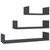  Wall Display Shelf 3 pcs Gray Engineered Wood A949-800200
