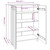  Shoe Cabinet HAMAR Light Gray 33.5"x15.7"x42.5" Solid Wood Pine A949-340519
