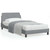  Bed Frame "Dover" Light Gray 39.4"x74.8" Fabric A949-373265