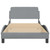  Bed Frame "Dover" Light Gray 39.4"x74.8" Fabric A949-373265