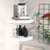  Floating Corner Shelves 2 pcs High Gloss White 9.8x9.8x1.5" MDF A949-323887