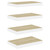  Floating Wall Shelves 4 pcs Oak and White 15.7"x9.1"x1.5" MDF A949-326572