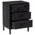  Bedside Cabinet Black 15.7"x11.8"x21.7" Solid Wood Pine A949-349914
