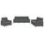 3 Piece Sofa Set with Cushions Dark Gray Fabric A949-3201537