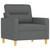  3 Piece Sofa Set with Cushions Dark Gray Fabric A949-3201537