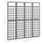  4-Panel Room Divider/Trellis Solid Fir Wood Gray 63.4"x70.9 A949-316487