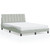  Bed Frame without Mattress "Hanko" Light Gray 53.9"x74.8" Velvet A949-3207877