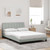  Bed Frame without Mattress "Hanko" Light Gray 53.9"x74.8" Velvet A949-3207877