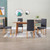  Dining Chairs 4 pcs Gray Faux Leather A949-249209