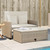 Patio Sofa with Cushions 2-Seater Beige Poly Rattan A949-365135