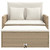  Patio Sofa with Cushions 2-Seater Beige Poly Rattan A949-365135