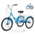 Folding Adult Tricycle, 24-Inch Adult Folding Trikes, Carbon Steel 3 Wheel Cruiser Bike with Large  E415-ZDKRLSLCLS24JX6LTV0