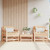  Patio Chairs with Cushions 2 pcs Solid Wood Pine A949-825562