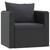  7 Piece Patio Lounge Set with Cushions Poly Rattan Black A949-46552
