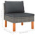  3 Piece Patio Lounge Set Poly Rattan and Solid Eucalyptus Wood A949-315757